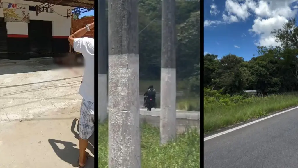 Trecho da Rodovia Audifax Barcelos onde moto foi roubada na fuga após execução na Serra; veículo foi recuperado