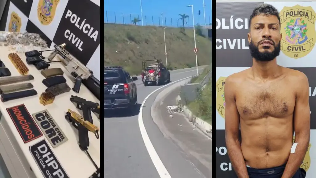 DHPP Serra prende Luiz Fernando “Barba” e apreende fuzil 5.56 em Serra Dourada.