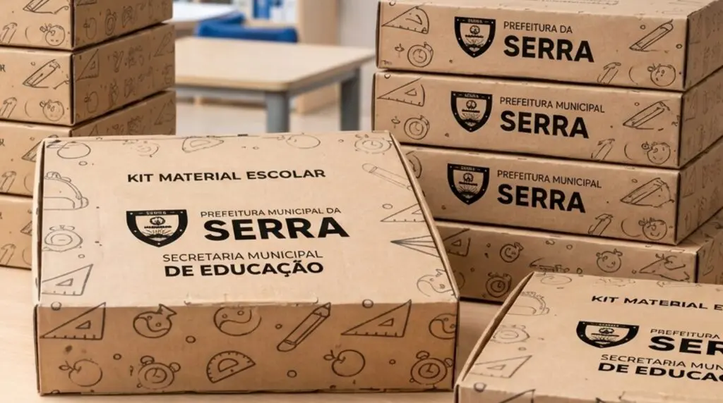 Serra recebe kits escolares e define datas de entrega para alunos da rede municipal
