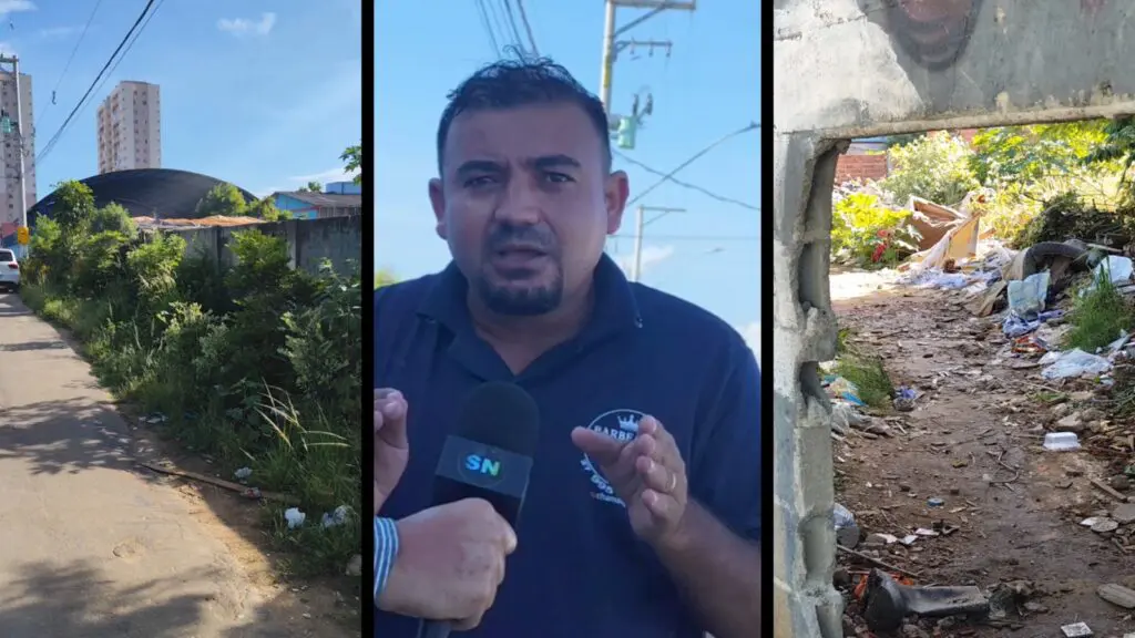 Moradores cobram ação contra terreno abandonado próximo à creche na Serra