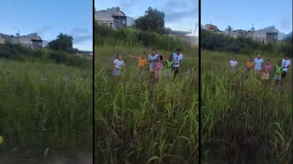 Vídeo: crianças cobram área de lazer do prefeito da Serra em Praia de Capuba Vídeo mostra crianças em terreno tomado pelo mato em Praia de Capuba; moradores pedem limpeza e cobram resposta da Prefeitura da Serra