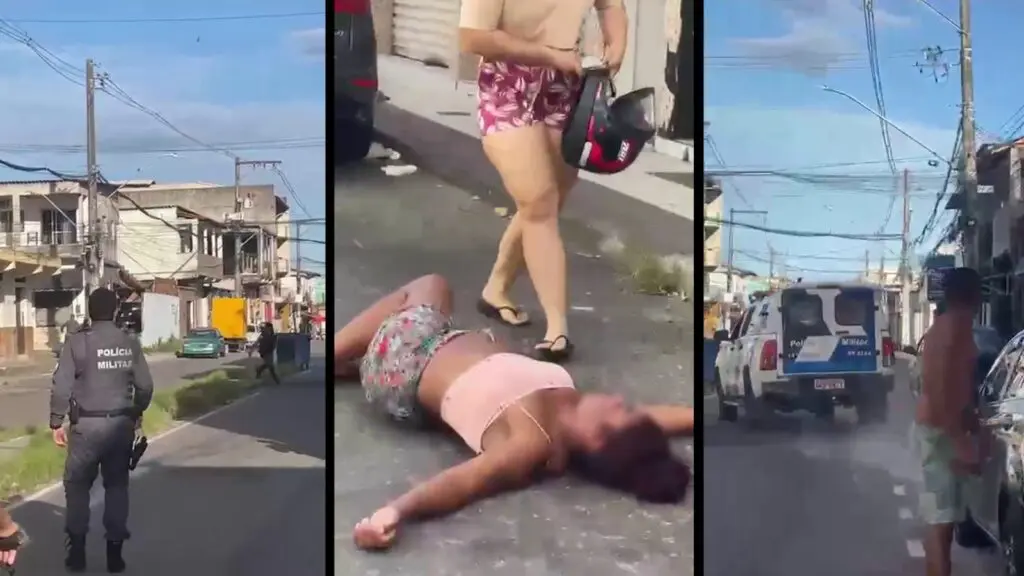 Vídeo mostra confusão durante ação da PM em bairro da Serra