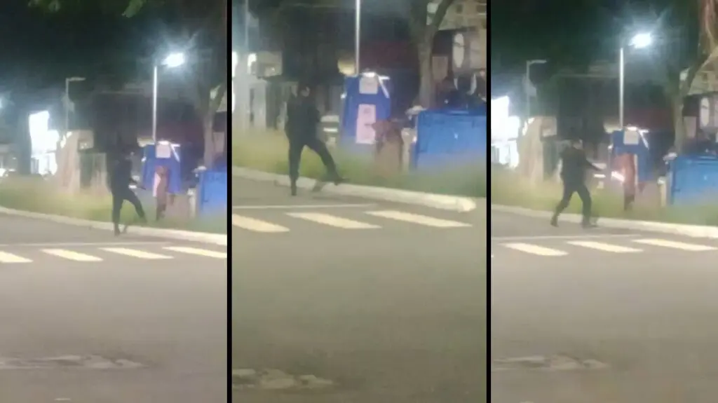 Vídeo mostra uso de arma de choque contra homem rendido durante abordagem da GCM da Serra na Avenida Região Sudeste, em Barcelona