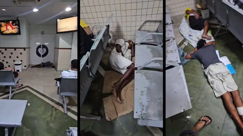 Moradores em situação de rua ocupam sala de espera da UPA de Carapina e geram transtornos a pacientes