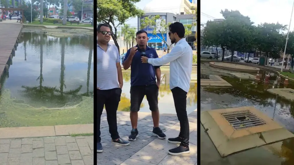 Praça da Luz em Laranjeiras vira alvo de críticas por abandono e água parada Moradores denunciam abandono na Praça da Luz em Laranjeiras e pedem providências da Prefeitura