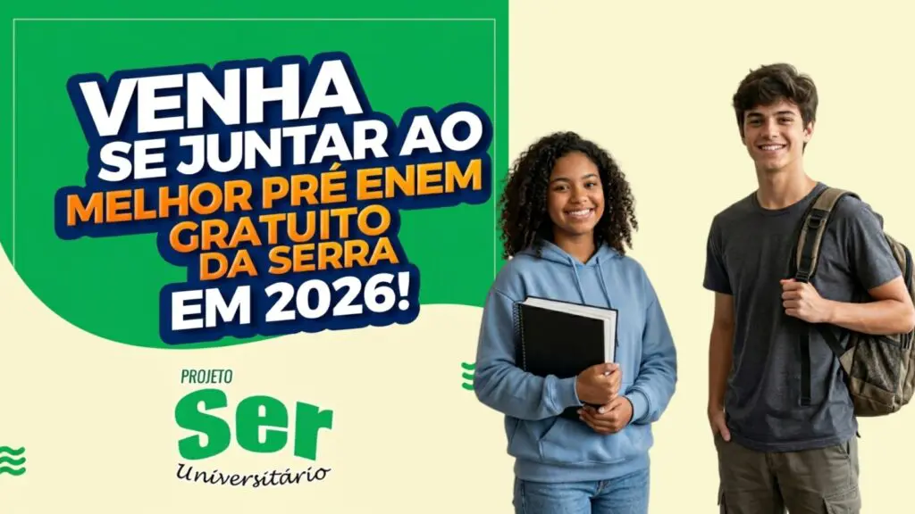 Projeto Ser abre vagas para curso pré-Enem presencial na Serra