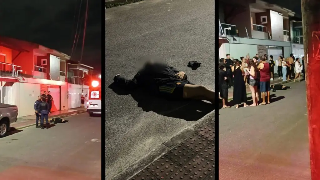 Guarda da Serra mata suspeito de sequestrar motorista de app em Colina de Laranjeiras Movimentação de agentes e moradores em rua sem saída no bairro Colina de Laranjeiras.