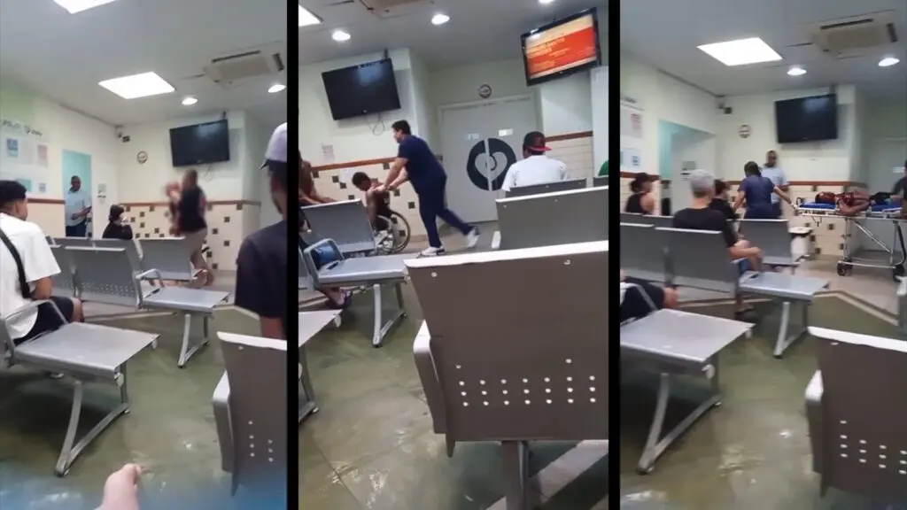 Ataque deixa um homem morto e outros dois baleados em Central Carapina Momento em que feridos no tiroteio deste feriado (01) recebem socorro médico.