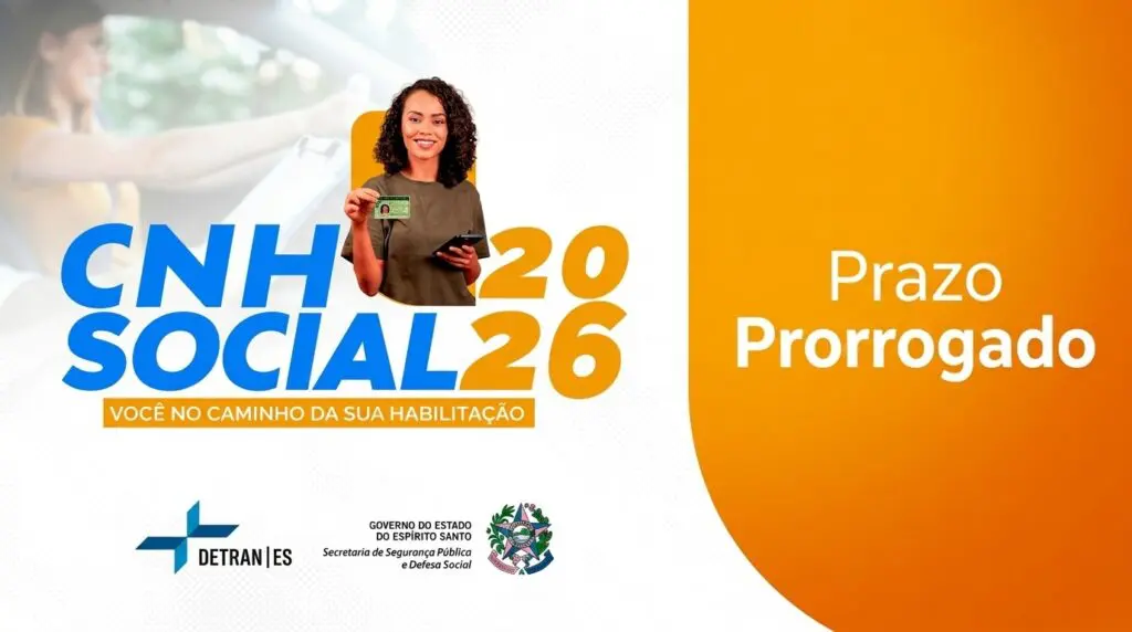 Prazo de matrícula do CNH social 2026 é prorrogado no ES CNH Social 2026 tem prazo prorrogado e candidatos precisam correr contra o tempo