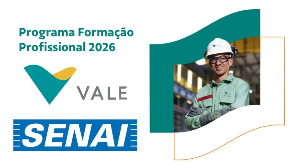 Vale abre formação com salários de mais de R$ 2 mil em parceria com o SENAI