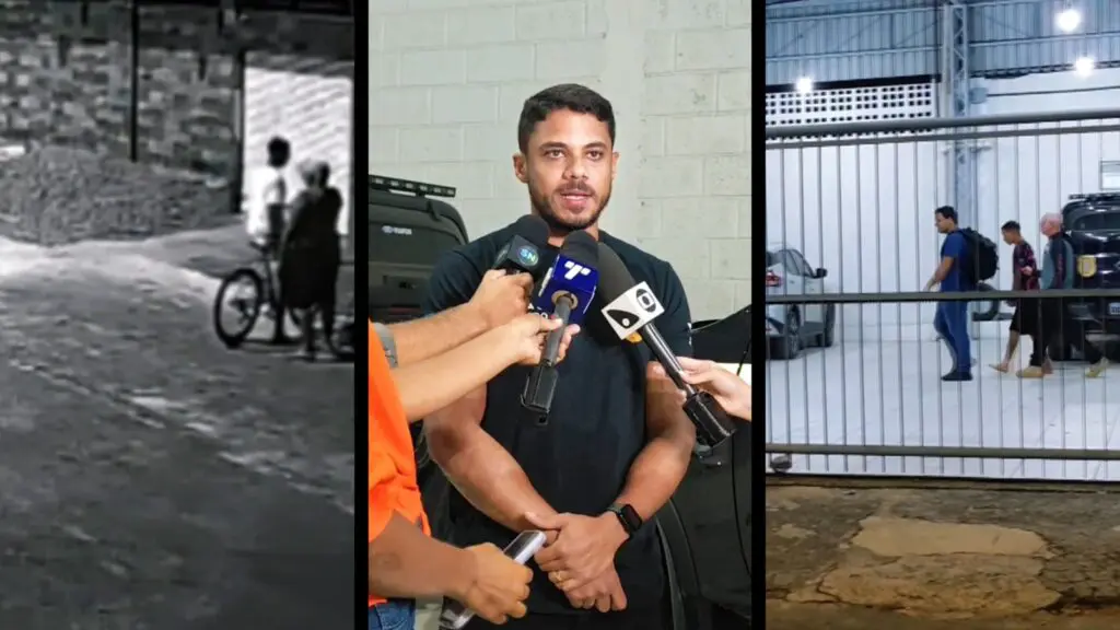 DHPP Serra revela detalhes da prisão do suspeito de matar PM aposentado Agentes da DHPP Serra conduzindo o suspeito detido para o sistema prisional após depoimento.