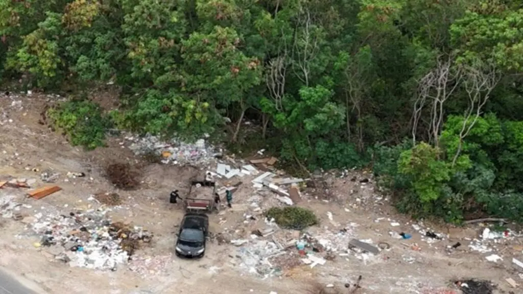 Drones flagram descarte irregular de lixo na Serra e infratores podem receber multas de até R$ 10 mil