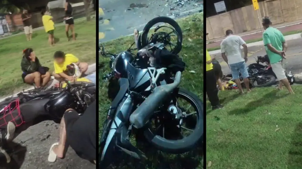 Dois jovens morrem após batida frontal entre motos em avenida da Serra Acidente envolvendo motos termina na morte de dois jovens e deixa uma vítima ferida na Serra
