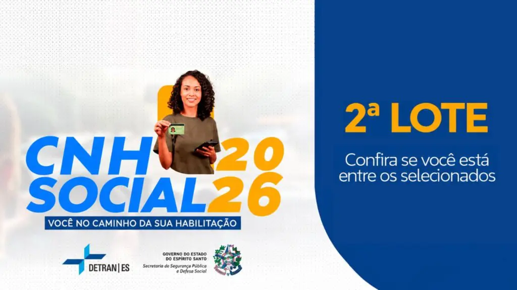 CNH Social abre nova etapa no ES e selecionados já podem iniciar matrícula gratuita CNH Social abre matrícula para selecionados do lote 02 no ES