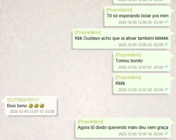 Print da tela de uma conversa de Whtas App sobre a morte de um jovem.