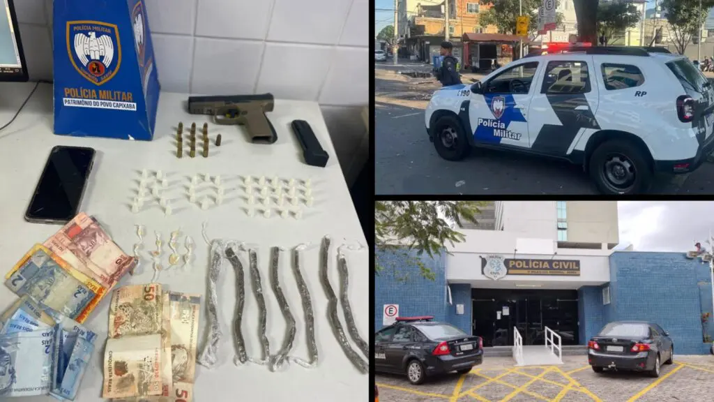 Polícia Militar captura dupla e apreende arma e drogas na Serra