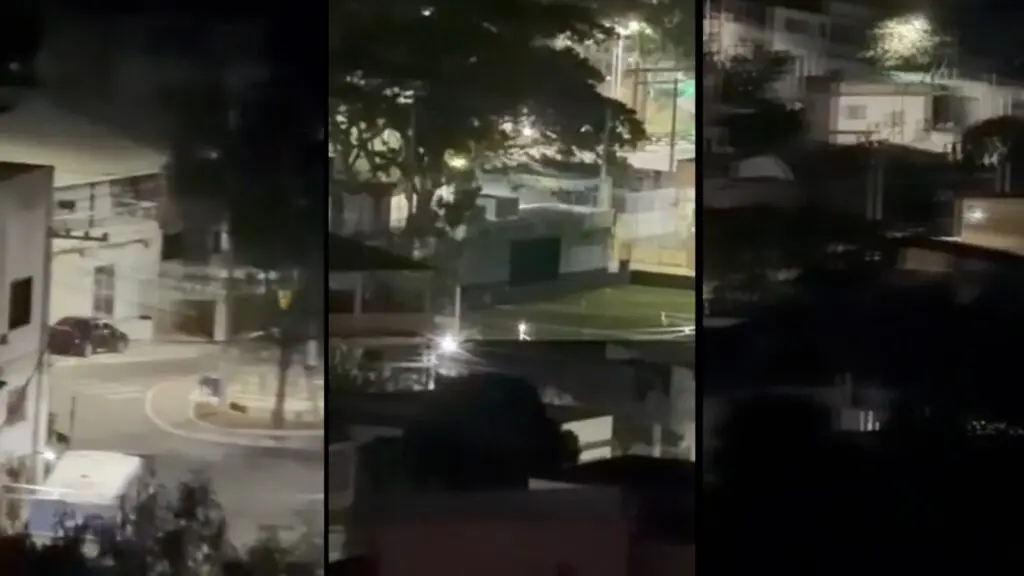 Vídeo: moradores registram rajadas de tiros durante madrugada na Serra Vídeos gravados por moradores flagram rajadas de tiros durante a madrugada na Serra.
