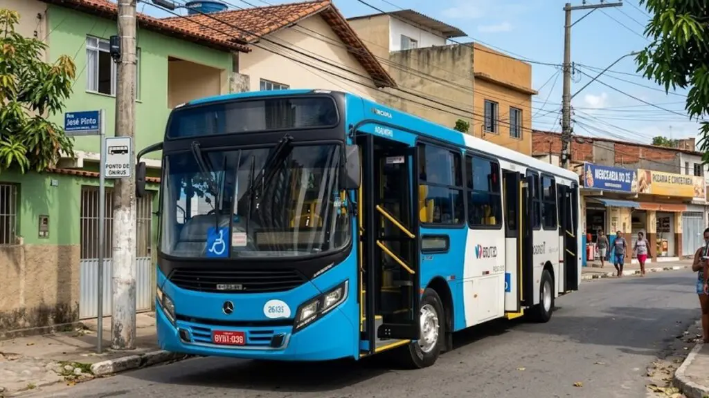 Ônibus do Transcol é apedrejado após confusão em ponto na Serra Passageiros apedrejam ônibus do Transcol em ponto de ônibus na Serra