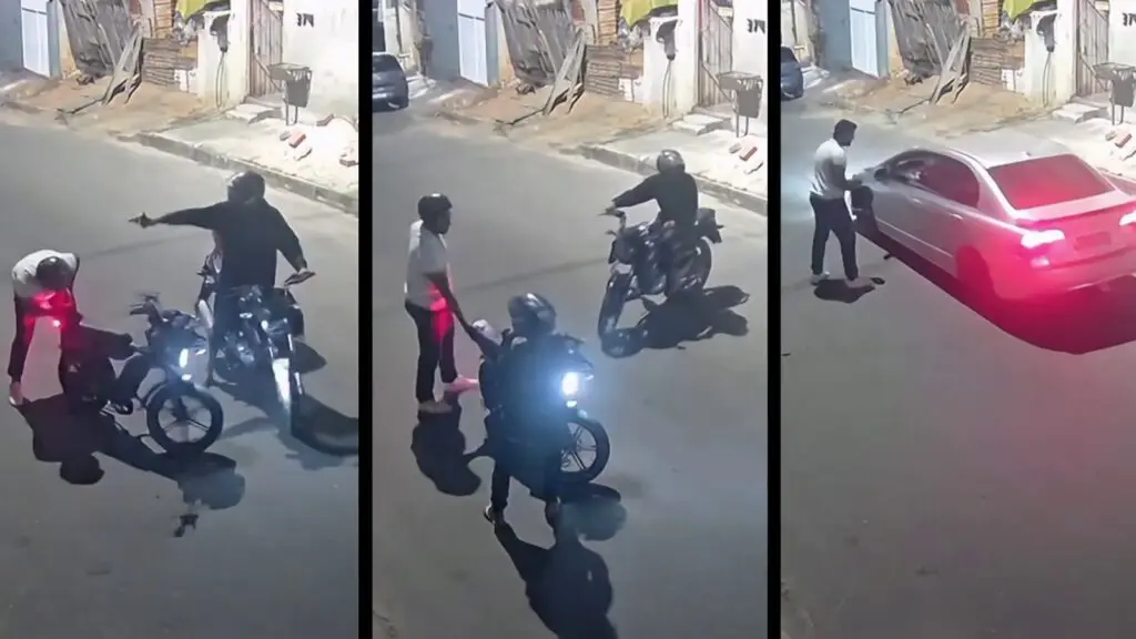 Vídeo mostra dupla armada roubando bicicleta elétrica na Serra