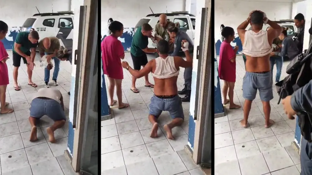 Vídeo mostra policiais salvando bebê de apenas 45 dias após engasgo na Serra