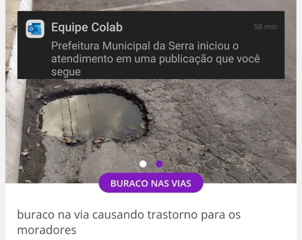 Aplicativo Colab tem ajudado moradores a resolverem problemas na Serra