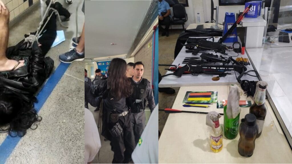 Vídeo: Ex-Aluno invade escola em Vitória com Besta e coquetel molotov