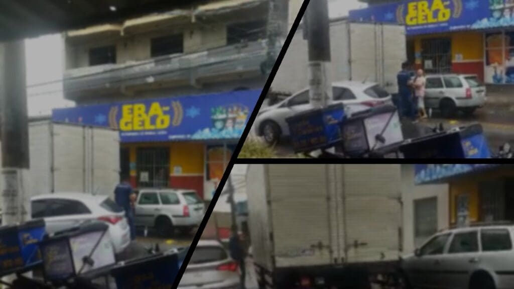 Vídeo: briga de trânsito é flagrada por moradores no bairro Novo Horizonte