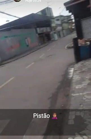 "Queimado" faz stories tirando onda minutos antes de ser preso em Jardim Carapina