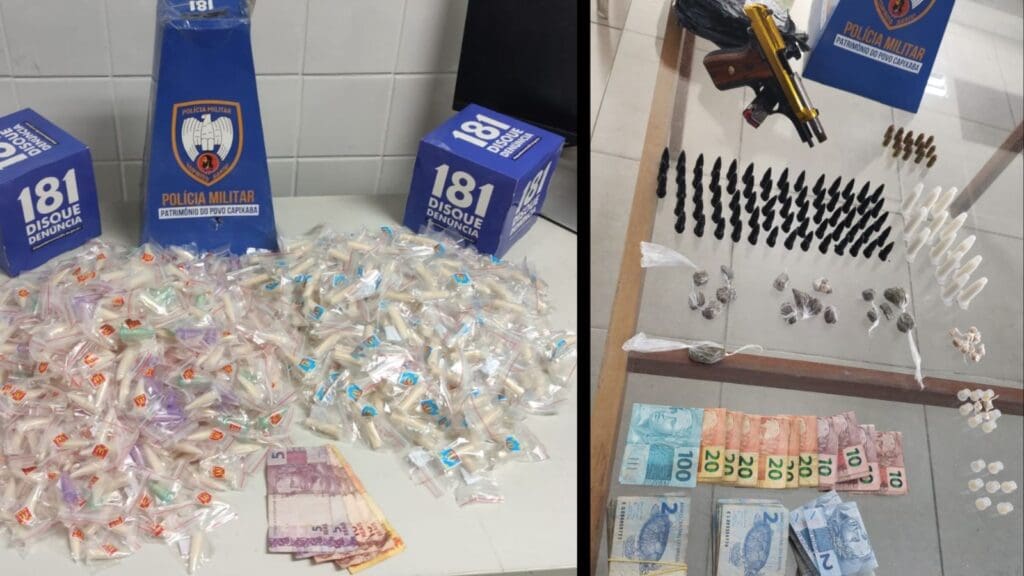 Entorpecentes apreendidos em bairros da Serra