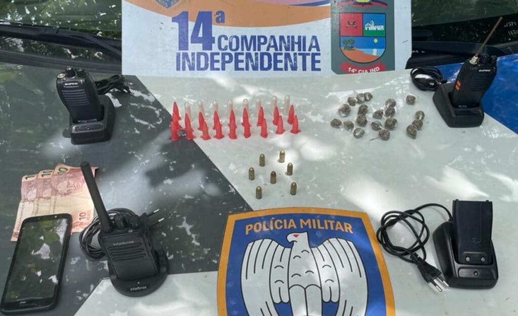 Material ilícito apreendido em Enseada de Jacaraípe