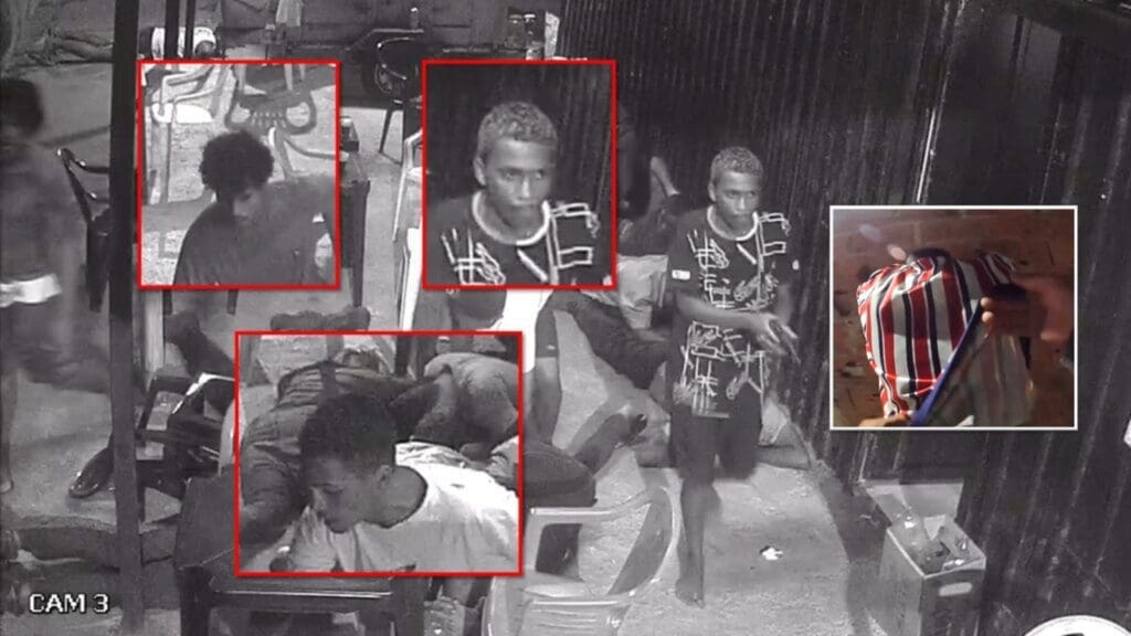 Imagem dos assaltantes de arrastão