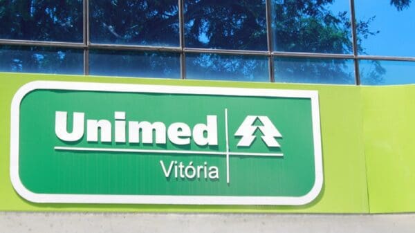 Fachada da empresa Unimed, em Vitória