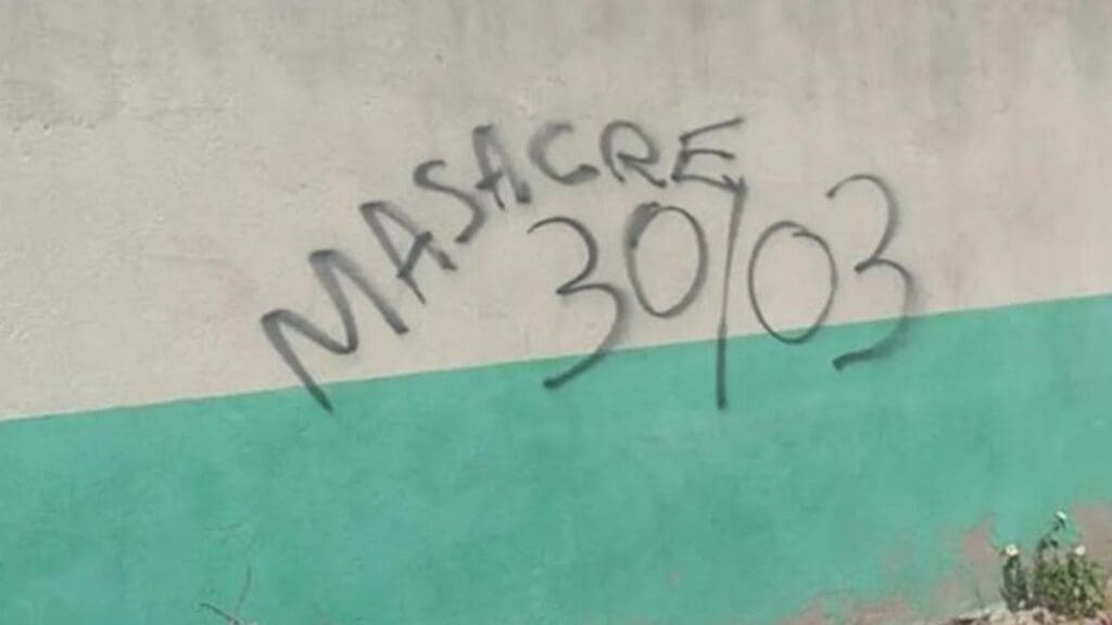 Muro com pinchação