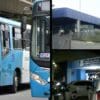 Arte com três imagens, na primeira imagem dois ônibus, na segunda à vista panorâmica do Terminal de Laranjeiras, na terceira imagem a entrada da 3ª Delegacia Regional localizada Serra.