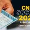 Arte com uma foto de uma mão segurando uma carteira de motorista e a descrição CNH Social 2023 as inscrições terminam hoje