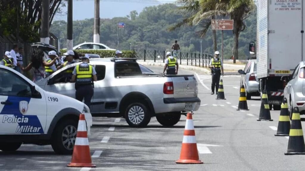 Blitz na Grande Vitória, próximo a praia