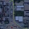 Arte com imagem da vista aérea da avenida Central B na Serra, com setas mostrando qual será o novo trajeto, devido a obras na pista