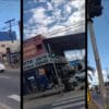 Arte com 3 imagens de um semáforo com defeito na região de Valparaiso na rodovia BR-101