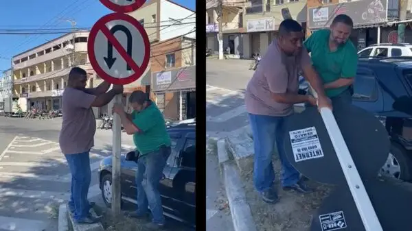 Ministério Público manda investigar vereador aliado do prefeito que arrancou placa de trânsito na Serra