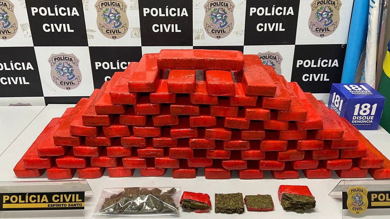 Policia Civil apreende mais de 70 tabletes de maconha em Guarapari