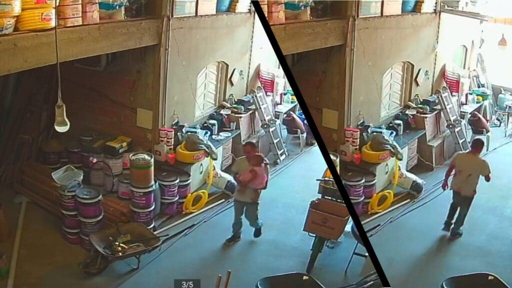 Imagens do homem acusado de esfaqueamento em Feu Rosa