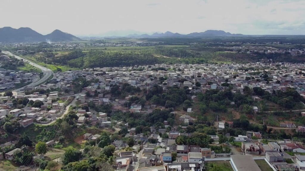 Imagem aérea da região do bairro Planalto Serrano
