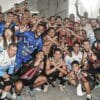 Elenco do Serra FC celebra vaga na grande final da Copa ES