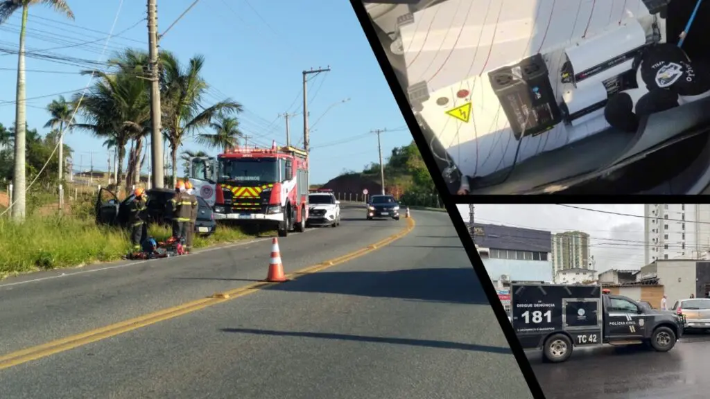 Motorista morre após bater em poste na Serra.