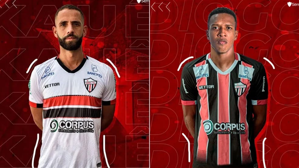 Kauê e Diogo Siqueira farão parte do elenco do Serra FC em 2024