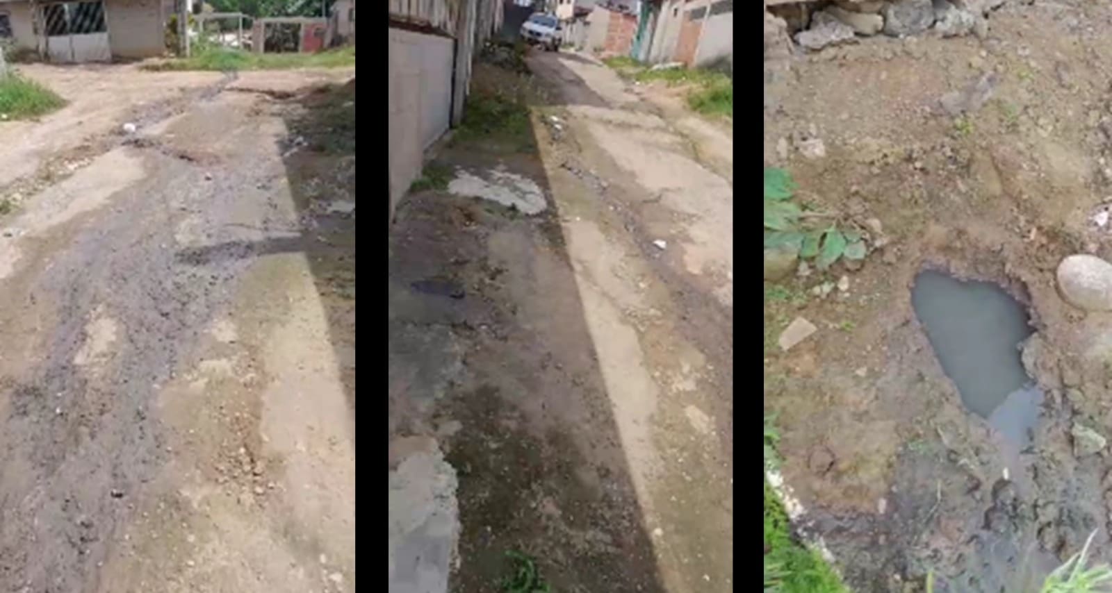 Moradora de Serra Dourada cobra explicações da CESAN sobre esgoto na rua