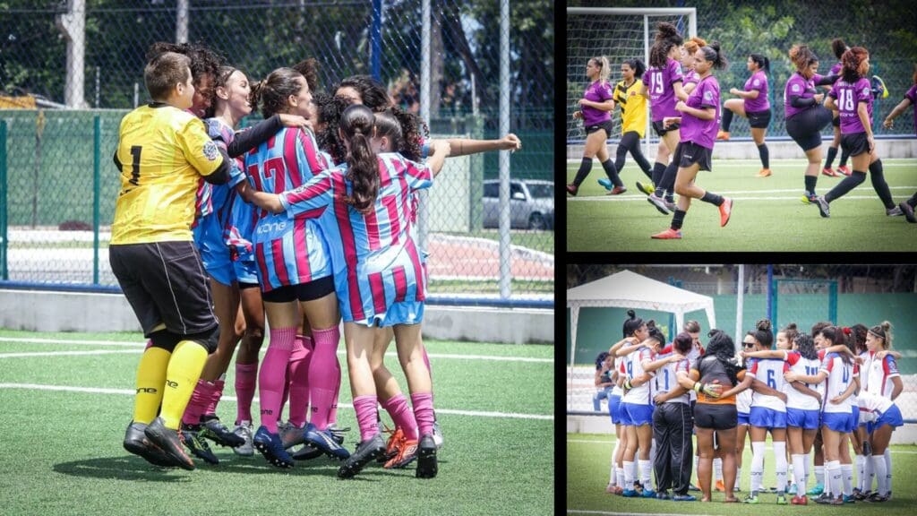 Imagens das jogadoras no Torneio Outubro Rosa