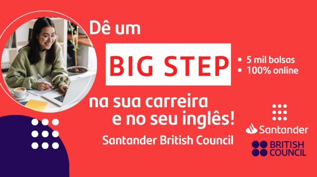 Santander está com bolsas de estudo para inglês tortamente grátis