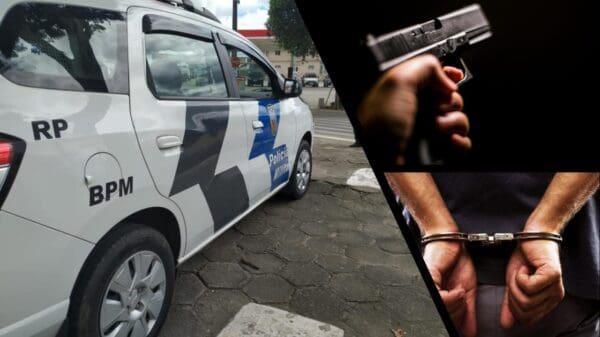 Motoboy é preso por porte ilegal de arma restrita após agredir mulher na Serra.