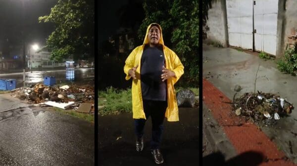 Vídeo: Vereador sai pelas ruas durante chuva e pede colaboração dos moradores de Planalto Serrano